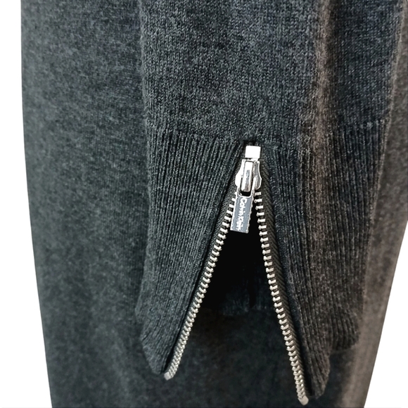 🎁NWOT Calvin Klein Dress. Grommets on Neckline & Bottom Zippers on Sleeve Cuffs - Picture 12 of 15